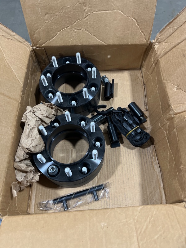 Photo 2 of KSP 6X5.5 Wheel Spacers Fit for Tacoma 4runner, 1.5 inches Forged Hub Centric Adapters Kits with Extended Open Lug Nuts fit 6 Lug Wheels without Locking hub, Package of 4 (Black 6061 T6 Aluminum)