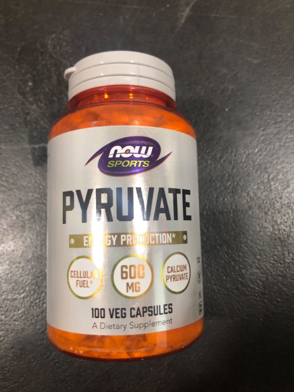 Photo 1 of 
NOW Foods Sports Nutrition, Pyruvate (Pyruvic Acid) 600 mg, Energy Production*, 100 Veg Capsules
