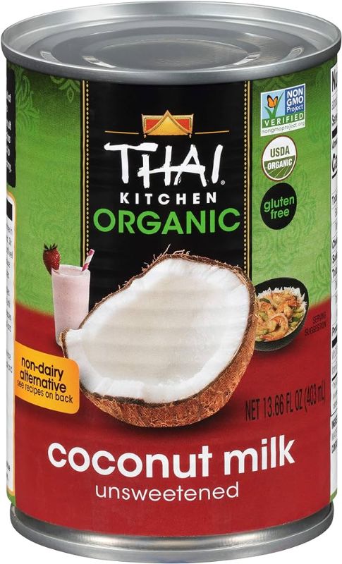 Photo 1 of Thai Kitchen Organic Unsweetened Coconut Milk, 13.66 fl oz (Pack of 12)
BEST BY: 11/27/2025