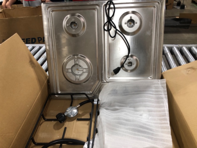 Photo 4 of 22?x20? Built in Gas Cooktop 4 Burners Stainless Steel Stove with NG/LPG Conversion Kit Thermocouple Protection and Easy to Clean (20Wx22L)