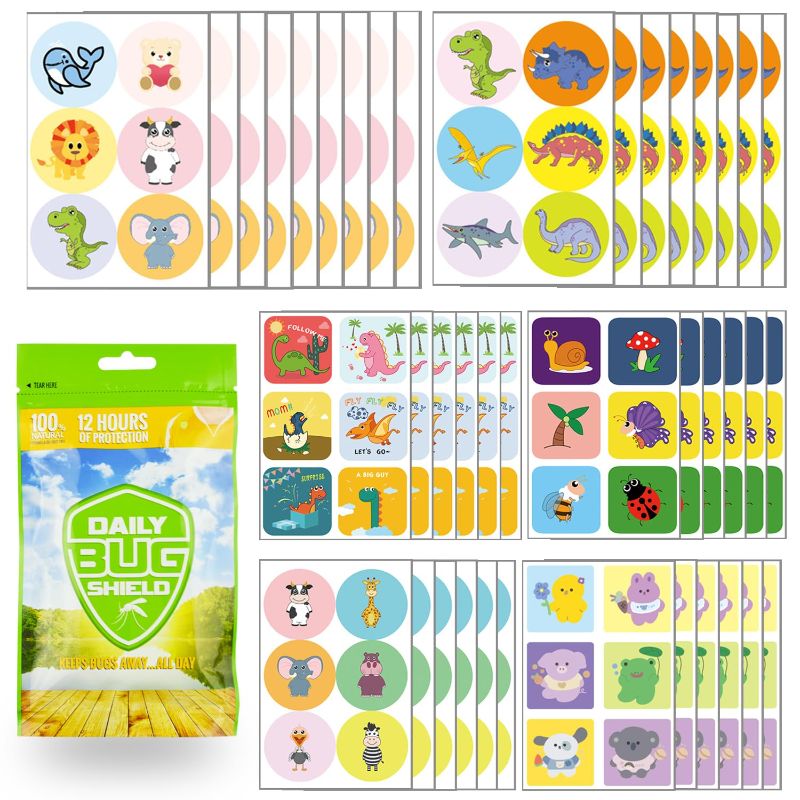 Photo 1 of 360 Pack Mosquito Repellent Patches Stickers for Kids Adult Outdoor Indoor Travel, Natural Plant Based Ingredients Mosquito Stickers for Outdoor Travel Camping Hiking