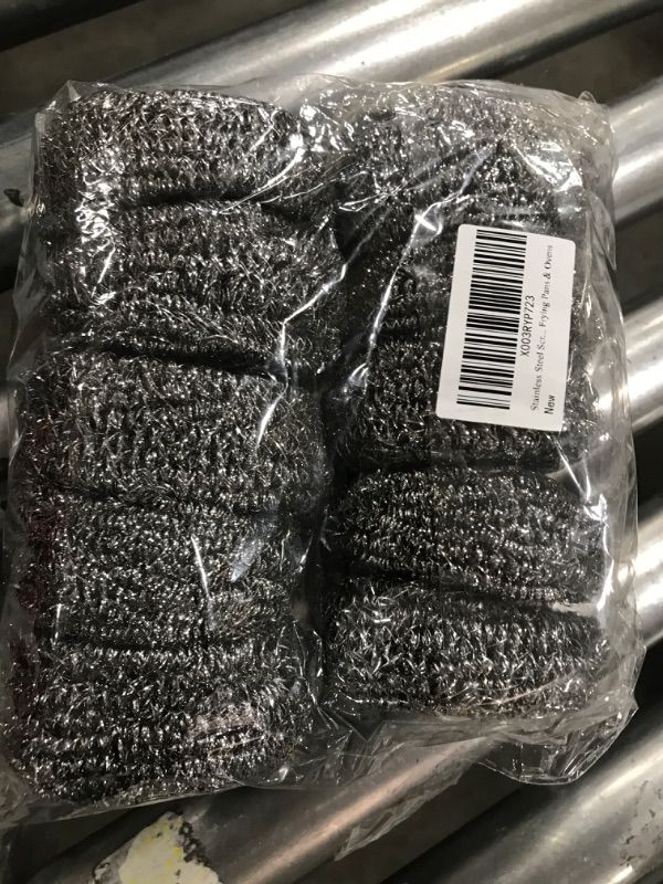 Photo 2 of 10 Pack Steel Wool Scrubber,Flexible Stainless Steel Scrubber,Metal Scrubbers for Cleaning Dishes,Pans,Ovens and Pots