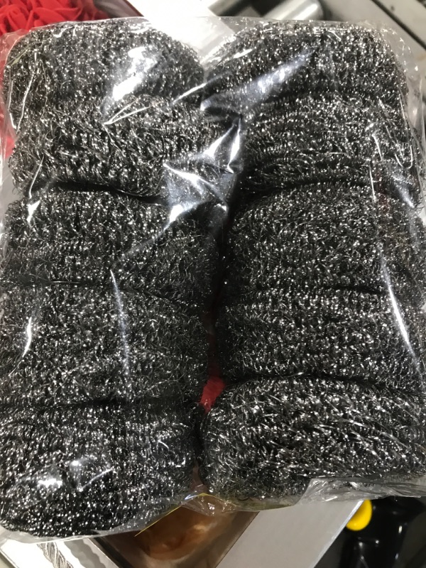 Photo 2 of 10 Pack Steel Wool Scrubber,Flexible Stainless Steel Scrubber,Metal Scrubbers for Cleaning Dishes,Pans,Ovens and Pots