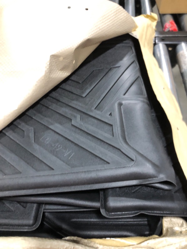 Photo 2 of T TGBROS Floor Mats Custom Fit for 2022-2023 2024 Jeep Wagoneer/Grand Wagoneer (7/8 Passenger Model) All Weather Black 3 Row Floor Liners Non-Slip TPE