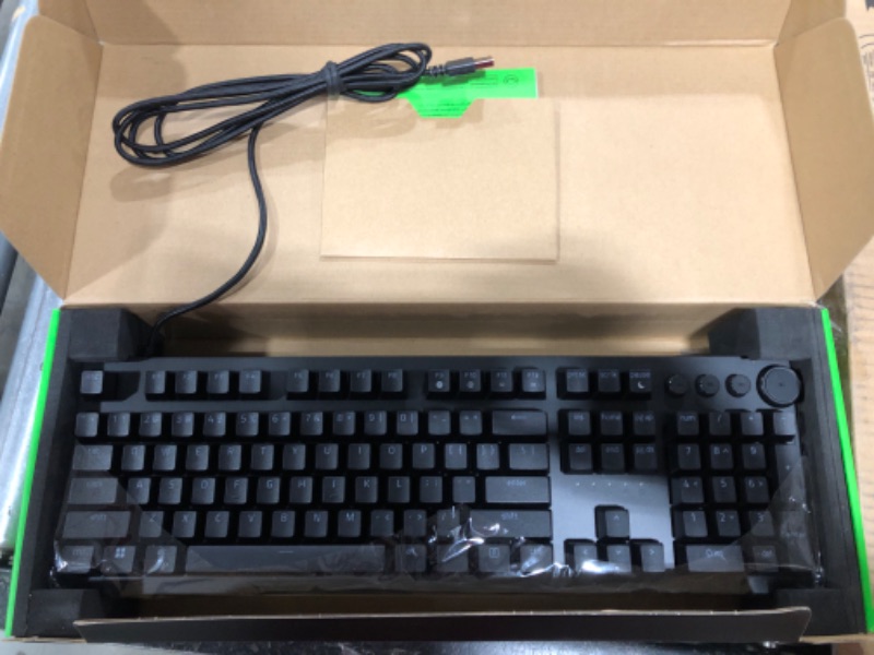 Photo 1 of Razer Huntsman V2 Optical Gaming Keyboard: Linear Optical Switches - 8000Hz Polling Rate - Doubleshot PBT Keycaps - Dedicated Media Keys & Dial - Ergonomic Wrist Rest Snap Tap