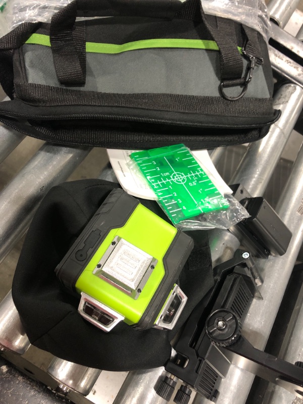 Photo 1 of Huepar 3D Cross Line Self-Leveling Laser Level 3 x 360 Green Beam Three-Plane Leveling and Alignment Laser Tool-Switchable Vertical & Horizontal Lines, Li-ion Battery&Portable Tool Bag included