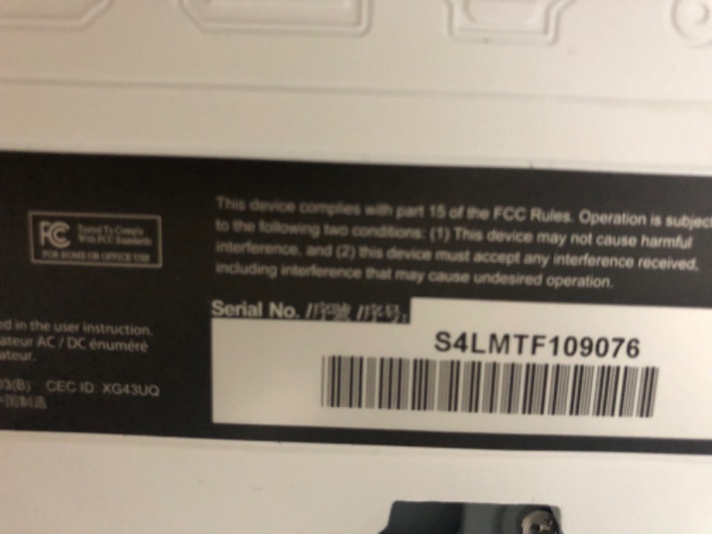 Photo 8 of (UNABLE TO TEST!!!) ASUS 90LM0590-B011B0 ROG Strix 43 in. 4K HDR DSC XG43UQ UHD 3840 x 2160 144Hz 1ms HDMI 2.1 Display HDR1000 DCI-P3 90 Percent DisplayPort USB Gaming Monitor