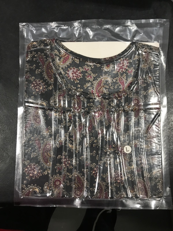 Photo 2 of [Size L] Floral Cute Sleeveless Blouses Shirts for Women V Neck Notched Neckline Loose Fit Soft Basic Tank Tops (Large, Dark Red Printed 01)