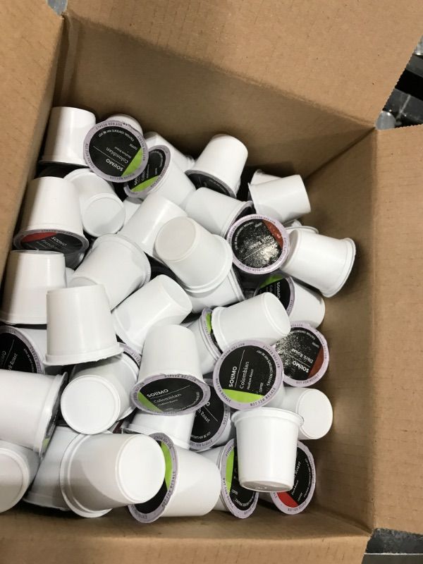Photo 1 of Amazon Brand - Solimo Medium Roast Coffee Pods, Colombian, Compatible with Keurig 2.0 K-Cup Brewers, 100 Count