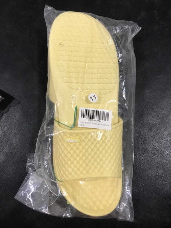 Photo 2 of [Size 11] FUNKYMONKEY Womens Bathroom Shower Slippers Indoor Home Beach Non Slip Sandal (11 M US, Yellow)