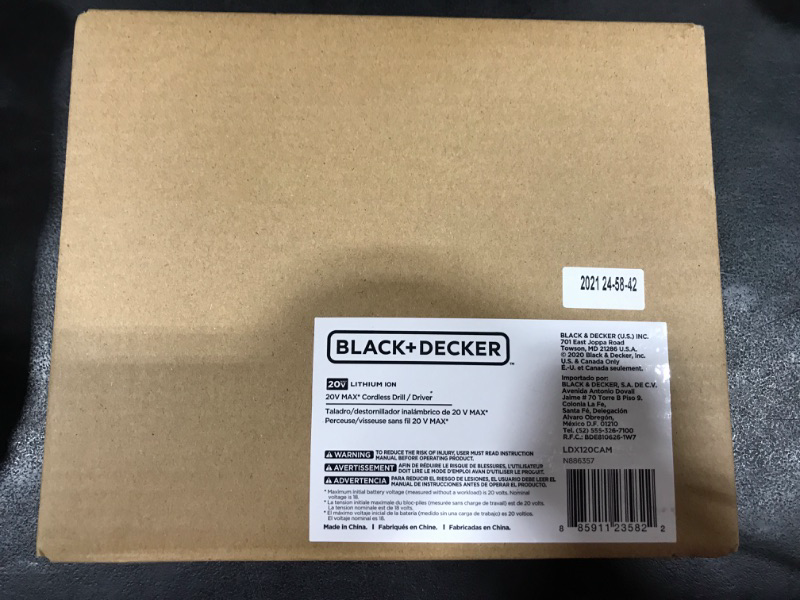 Photo 1 of BLACK+DECKER 20V MAX Cordless Drill and Driver