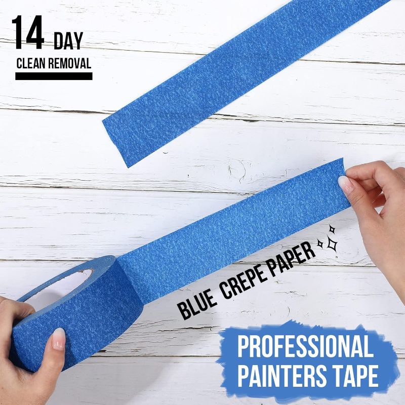 Photo 1 of 
Teling 18 Rolls Blue Painters Tape Bulk, Blue Masking Tape Removal Easily Paint Tape for Wall, Arts, Crafts, Home, Office, School