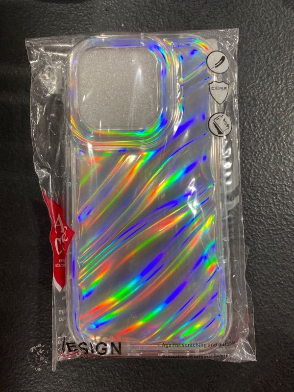 Photo 2 of ZHOGTNEG for iPhone 11 pro case, Dazzling colorful water ripple, unique flowing texture design, soft and lightweight