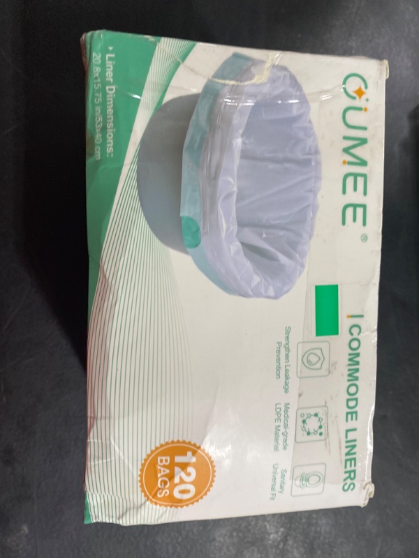 Photo 2 of 120 Portable Commode Liners for Bedside Commode, Beside Commode Liners, Portable Potty Liners for Adults, Toilet Liners Disposable Commode Bags for Commode Chair (Blue - 120 Liners)