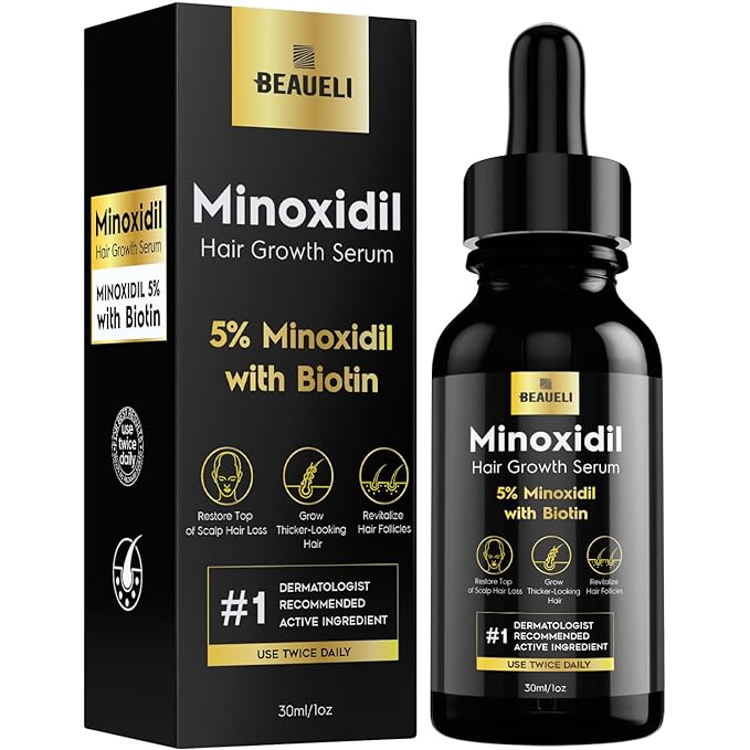 Photo 1 of 5% Minoxidil for Men and Women Hair Growth With Biotin ,Hair Loss Treatments, Unscented Foam, 1 Fl Oz
