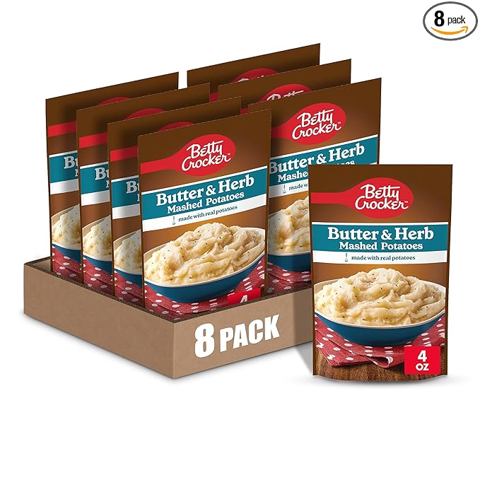 Photo 1 of 
Betty Crocker Butter & Herb Mashed Potatoes, 4 ounces (Pack of 8)
 10/17/24