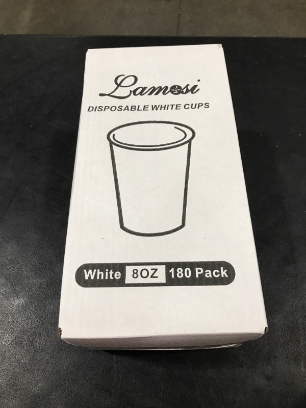 Photo 2 of 180 Count Paper Cups 8 oz, Disposable Coffee Cups Bulk, Thickened Durable Drinking Cups for Hot or Cold Beverage, Home, Office, Party, Business, Events