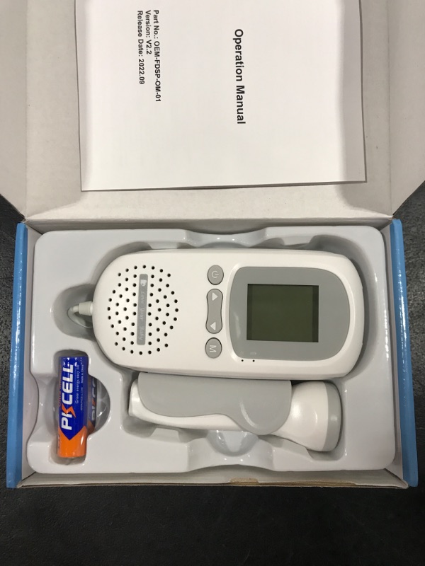 Photo 2 of  Ultrasonic Fetal Doppler 2.0MHz Probe LED Display Baby Heartbeat Monitor for Home Using - White