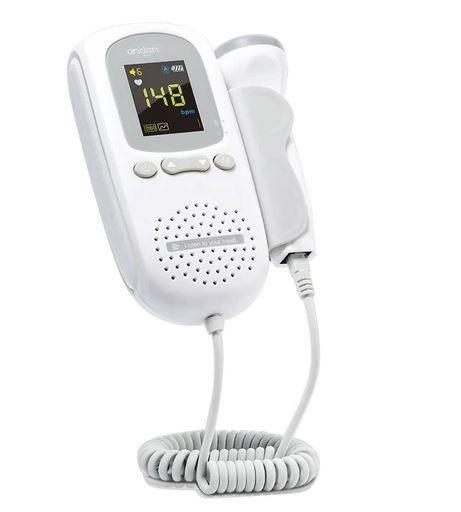 Photo 1 of  Ultrasonic Fetal Doppler 2.0MHz Probe LED Display Baby Heartbeat Monitor for Home Using - White