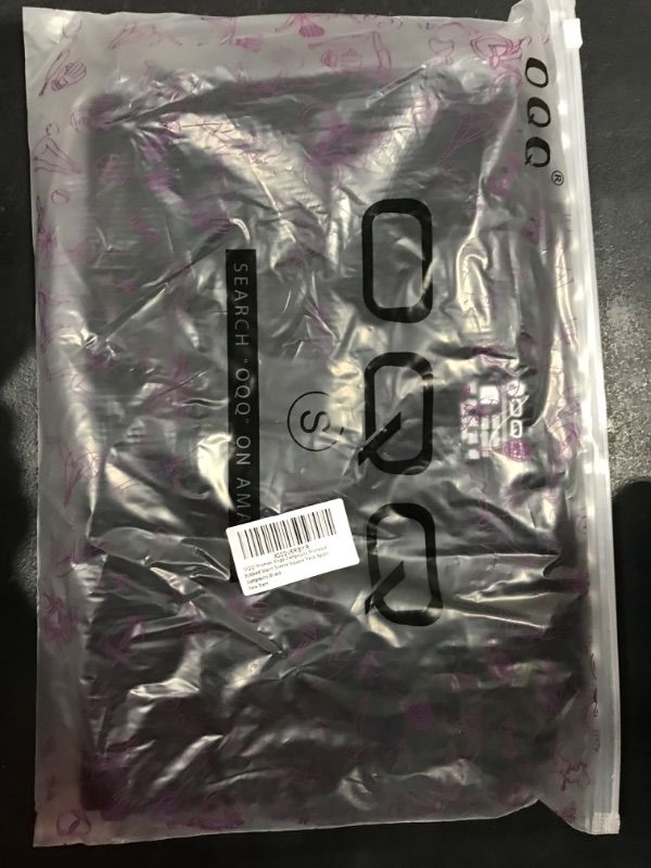 Photo 1 of [Size S] OQQ Women Yoga Jumpsuits Workout Ribbed Short Sleeve Square Neck Sport Jumpsuits Black