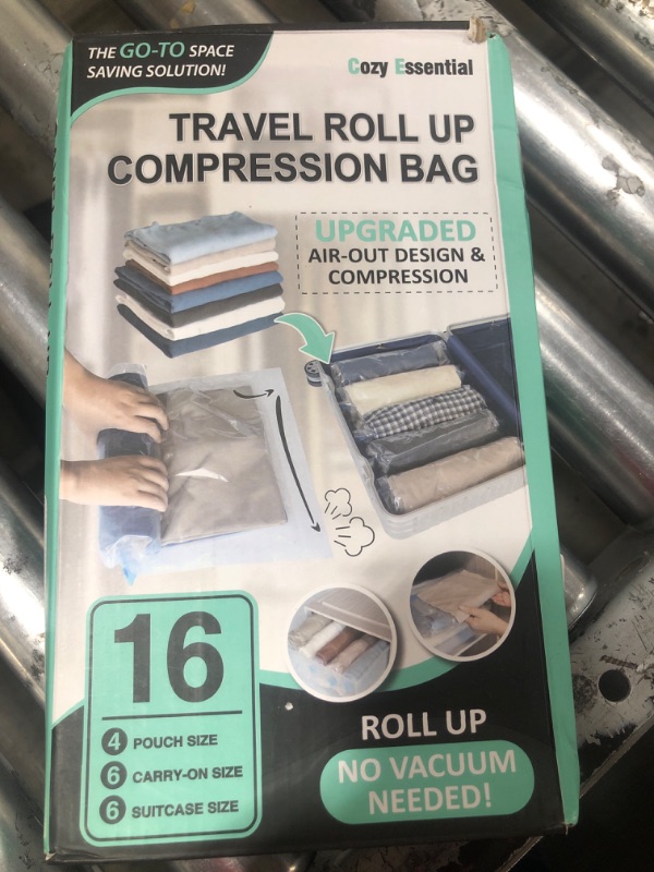 Photo 2 of 16  Travel Compression Bags, Hand Roll Space Saver bags No Vacuum Needed (6 Large Roll/6 Medium Roll/4 Small Roll)