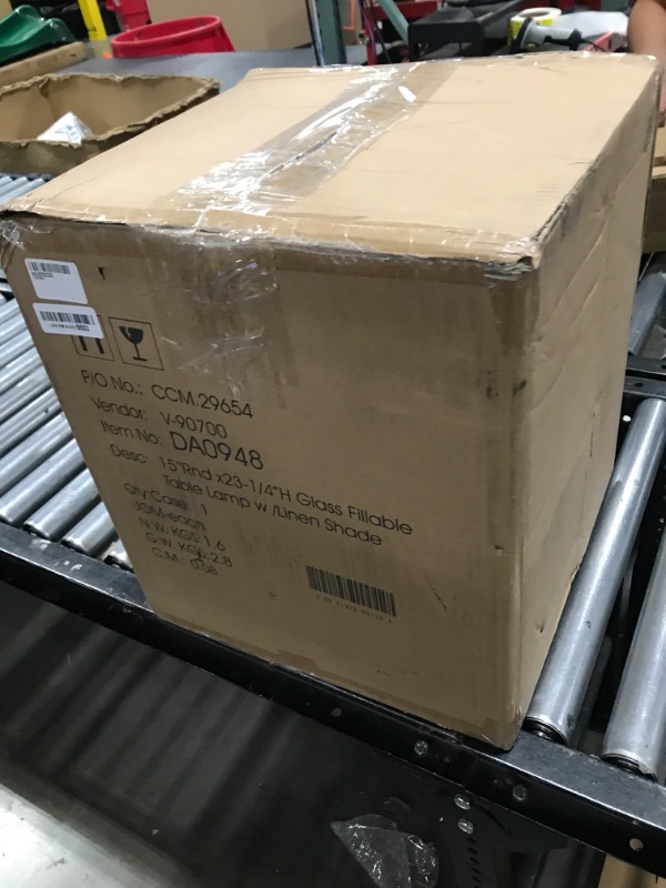 Photo 1 of Creative Co-Op Glass Fillable Table Lamp with Shade