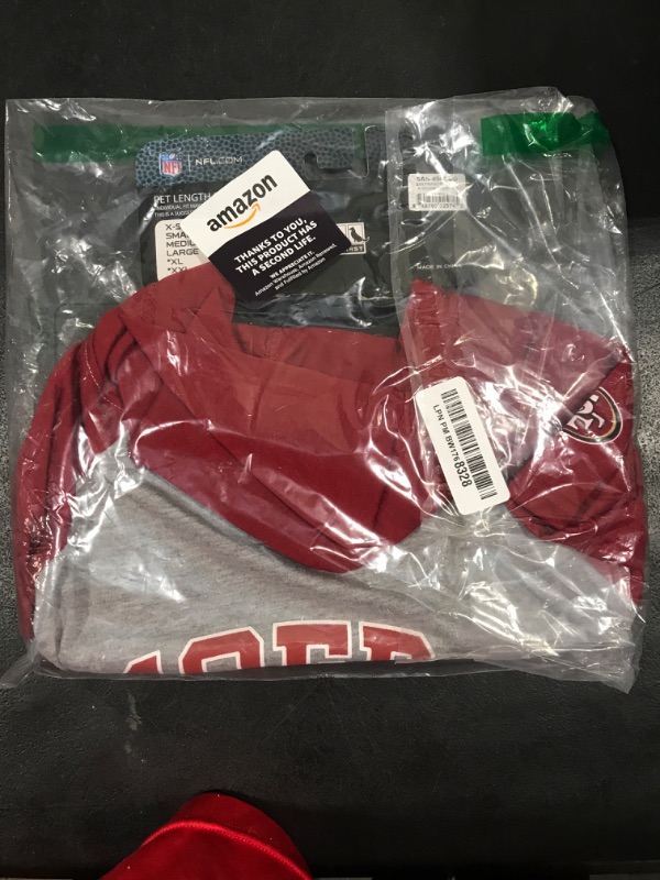 Photo 2 of [Size L] NFL HOODIE TEE for DOGS and CATS. Football Dog Hoody Tee Shirt available in all 32 NFL Teams! Cuttest Sports Hooded Pet Shirt! Available in LARGE