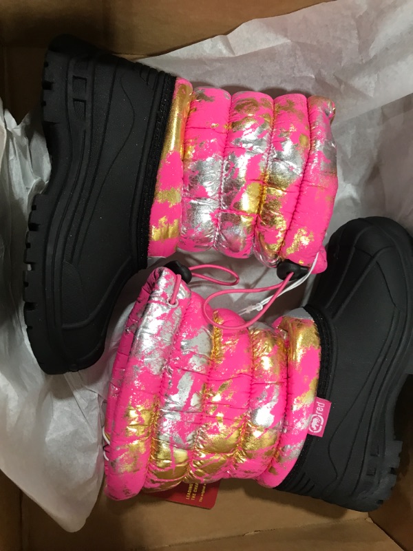 Photo 1 of [Size Size 13 M US Little Kid] Echo Girls Black Fuchsia Winter Waterproof Snow Boots - Black/Pink