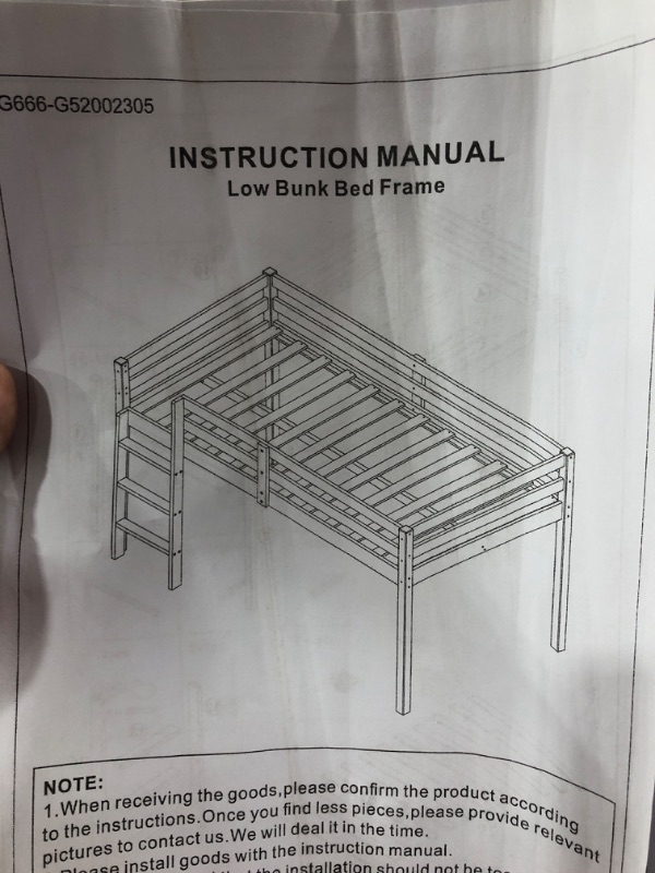 Photo 1 of **SOLD FOR PARTS ONLY**** LOW BUNK BED FRAME / WHITE 