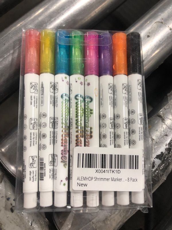 Photo 2 of ALEMHOP Shimmer Markers Outline Pens - Glitter Pens for Christmas Card Writing, Metallic Double Line Markers for Girls Ages 8-12, Drawing Kit Fun Pens for Girls 4-12, Art & Craft Supplies for Teens