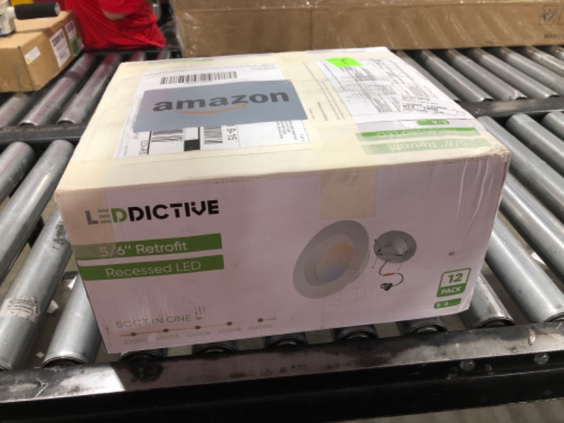 Photo 2 of 12 Pack 5/6 Inch LED Retrofit Recessed Lighting, 5CCT 6 Inch Can Lights Selectable 2700K-6000K Dimmable, 12W 1200LM Recessed DownLights with Metal Smooth Trim- ETL and Energy Star Certified