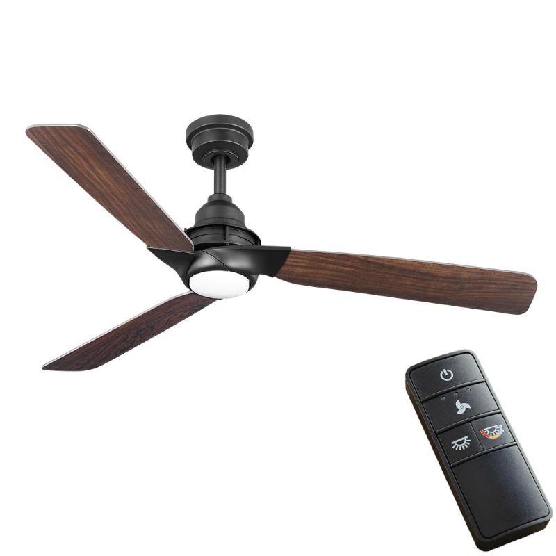 Photo 1 of **SOLD FOR PARTS**Ester 54 in. White Color Changing Integrated LED Indoor/Outdoor Matte Black Ceiling Fan with Light Kit and Remote
