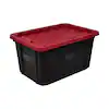 Photo 1 of 27 Gal. Tough Storage Tote in Black and Red
