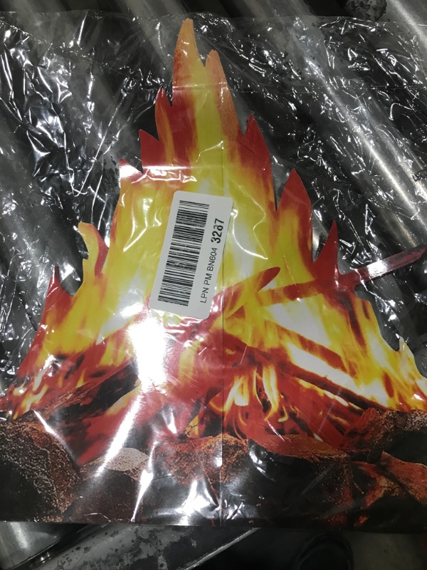 Photo 2 of  2 Sets Fire Fake Flame Paper, 12 Inch 3D Tall Artificial Fire Fake Flame Paper, Flame Cardboard Decoration Used for Table Center, Camping, Beach, Campfire Party (Simulation)