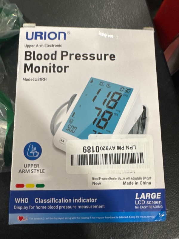 Photo 2 of Blood Pressure Monitor Upper Arm Large LED Backlit Screen 1000 Sets Memory Automatic Digital BP Machine Adjustable BP Cuff