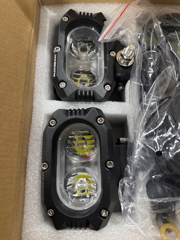 Photo 1 of Auxbeam XP-Ultra Series Hyperspot LED Light Pods, 3Inch 80W 9600LM Dual Color Amber White Cube Offroad Lights, 30° Focused Spot Beam Light Bar Spotlight Off Road Fog Lights with Covers, Pair