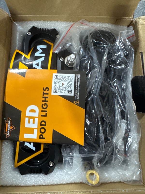 Photo 1 of Auxbeam XP-Ultra Series Hyperspot LED Light Pods, 3Inch 80W 9600LM Dual Color Amber White Cube Offroad Lights, 30° Focused Spot Beam Light Bar Spotlight Off Road Fog Lights with Covers, Pair