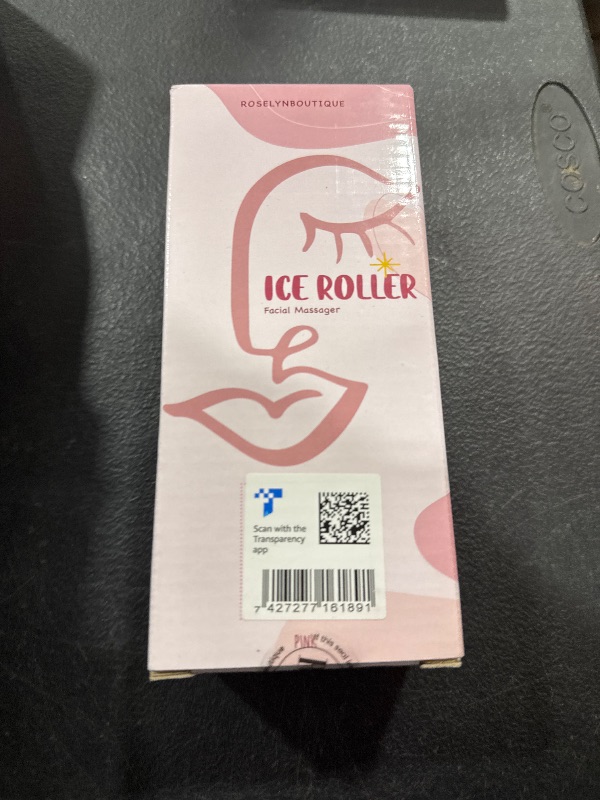 Photo 2 of ROSELYNBOUTIQUE Ice Roller for Face Wrinkles Fine Lines Puffiness Stick Massager Facial Skin Care Tools Self Care Gifts for Men Women (Pink)