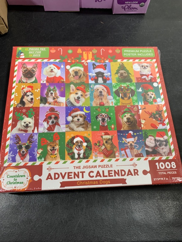 Photo 2 of Advent Calendar 2024 Jigsaw Puzzles-Christmas Dogs, 24 Boxes 1008 Pieces Puzzles Countdown to Christmas, Christmas Gifts Stocking Stuffers, Christmas Decorations Christmas Puzzle for Adults Kids