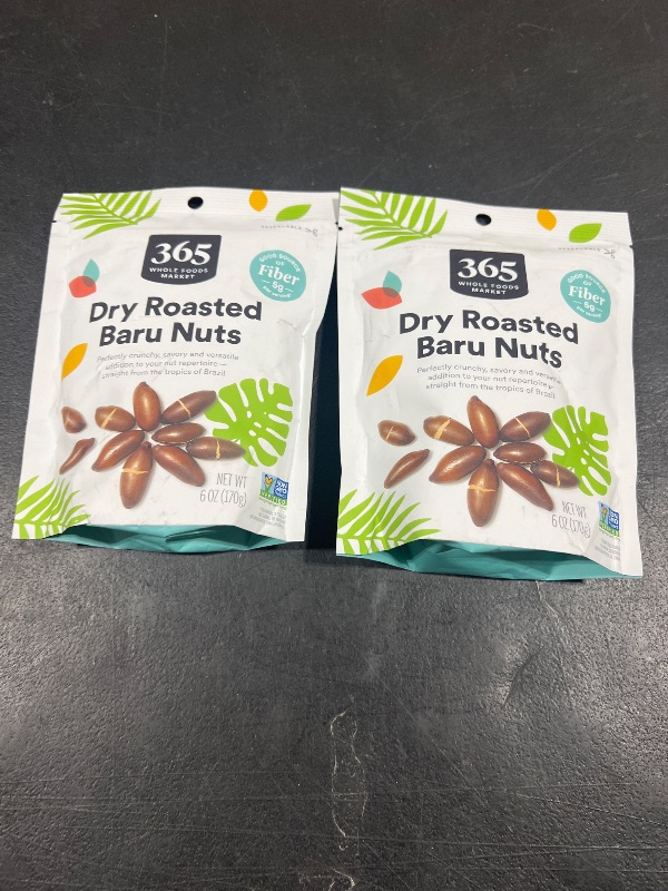 Photo 2 of  2 PACK   Whole Foods Market, Dry Roasted Baru Nuts, 6 Ounce BB 11-21-2024