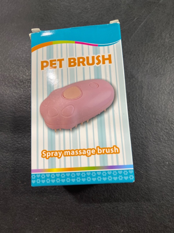 Photo 1 of Pet Steam Brush for Cats and Dogs - Easy to Clean Grooming Tool for Pet Spa, Water Brush with Steam Technology - Perfect for Cat & Dog Hair Removal (N Pink)