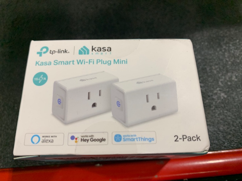 Photo 1 of Kasa Smart Plug Ultra Mini 15A, Smart Home Wi-Fi Outlet Works with Alexa, Google Home & IFTTT, No Hub Required, UL Certified, 2.4G WiFi Only, 2 Count (Pack of 1)(EP10P2) , White