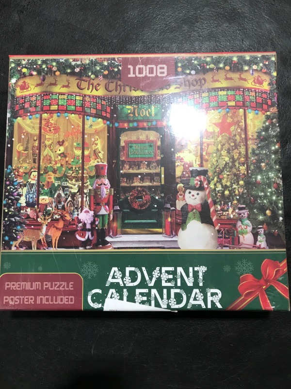 Photo 2 of Advent Calendar Puzzle 2024, 24 Boxes 1008Pcs Christmas Jigsaw Puzzle Advent Calendar for Kids Adults, Family Game In Christmas- Christmas Glittering Store