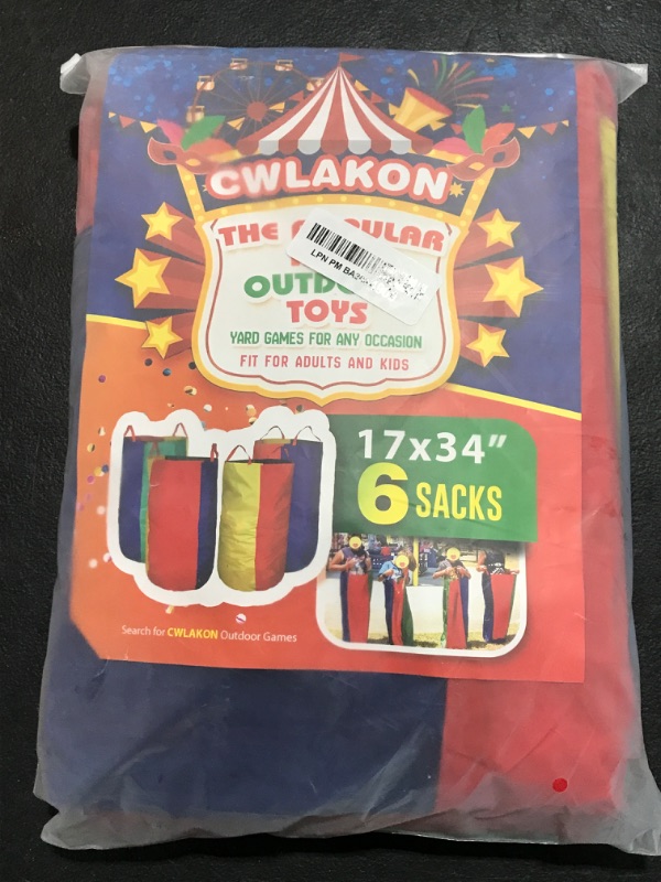 Photo 2 of CWLAKON 6 Pack Potato Sack Race Bags for Kids Adults Family Outdoor Field Day Birthday Party Games