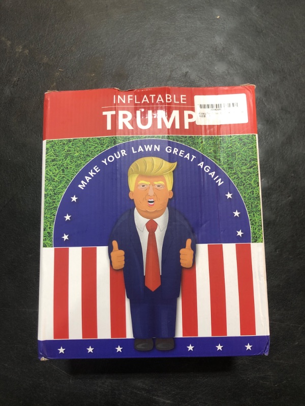 Photo 1 of 8ft Inflatable Trump Outdoor Decorations Blow Up Inflate Donald with Thumb Up Lighted Celebration with Blue Suit & Red Tie President Election Decor for Halloween Xmas Themed Party Yard Garden