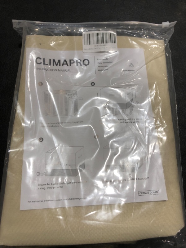 Photo 1 of CLIMATE GUARD Premium Outdoor AC Unit Cover, Waterproof&Heavy Duty, Central Air Conditioner Cover-Outdoor AC Cover for Outside Unit for Outside Units AC Unit Covers AC Covers for Outside 26x26 in.