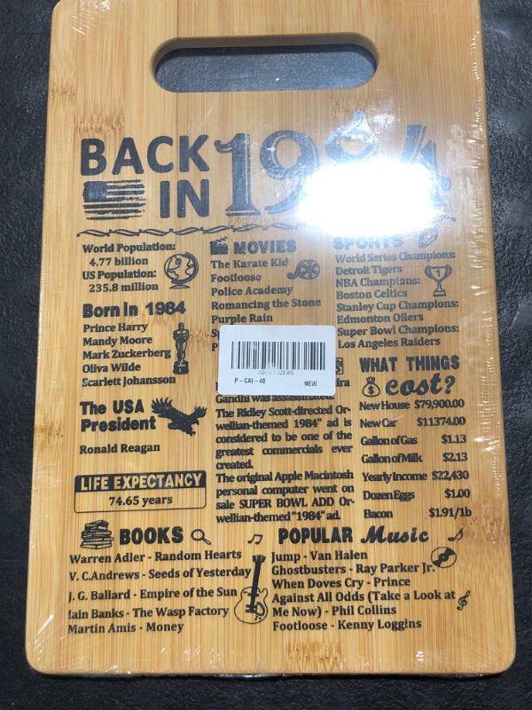 Photo 2 of 40th Birthday Gifts for Women Men,Back In 1985&Recipe for A Happy Birthday Double sided Cutting Board Gift for Her Him,40th birthday gifts ideas,cool gifts for 40 year old woman