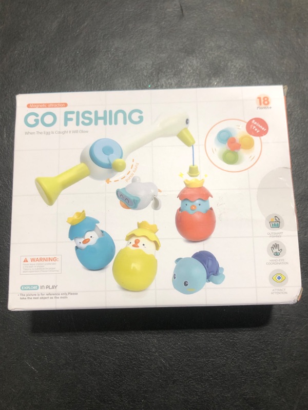 Photo 2 of Baby Toys,Water Table Toys,Baby Bath Toys for Babies 6-12 Months,8 Pcs Bathtub Toy Set with Magnetic Fishing Game,Floating Toy,Suction Cup Spinner Toy,Shower Beach Pool Toy Gift for Infant Kid