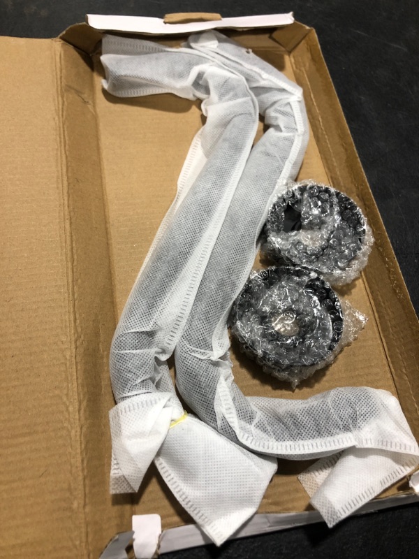 Photo 1 of Nearmoon S Shaped Shower Head Riser Pipe, Shower Head Extender Arm with Flange, Standard 1/2" Connection- Bathroom Accessory, 12 Inch (2 Pack, Matte Black)