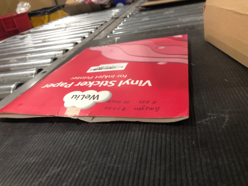 Photo 1 of WeLiu Printable Transparent Sticker Paper, Premium Clear Sticker Paper 8.5" x 11" (25 Sheets) - Clear Full Sheet Labels for Inkjet Printers